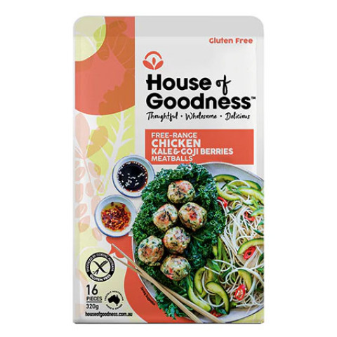 House of Goodness Asian Meatballs - Chicken, Goji, Kale