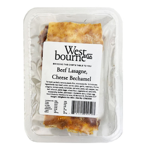 Westbourne Lane Beef Lasagne, Bechamel Sauce - SINGLE serve