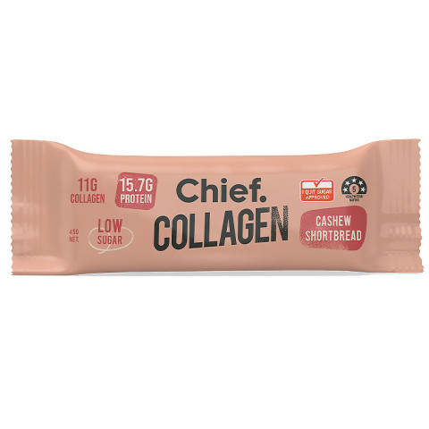 Chief. Collagen Protein Bar Cashew Shortbread