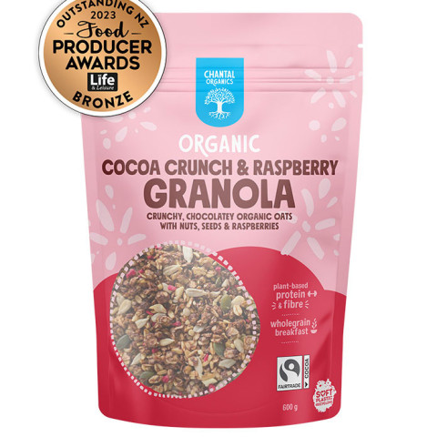 Chantal Organics Granola - Cacao Crunch and Raspberry