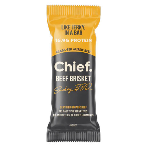 Chief. Beef Brisket Grass Fed Beef Bar - Smokey BBQ