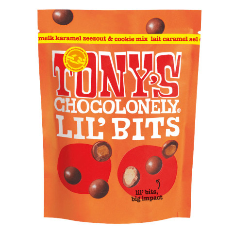 Tony's Chocolonely Lil’ Bits Milk Caramel Sea Salt and Cookie Mix