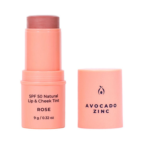 Avocado Zinc Natural Lip and Cheek Tint Rose SPF50