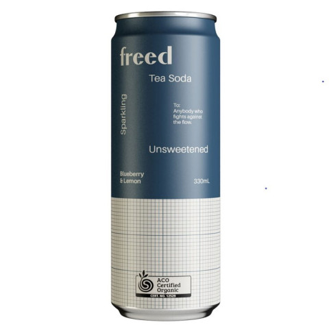 Freed Organic Sparkling Tea Soda - Blueberry and Lemon