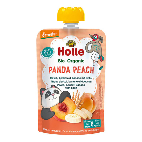 Holle Baby Food Panda Peach - Peach, Apricot, Banana with Spelt