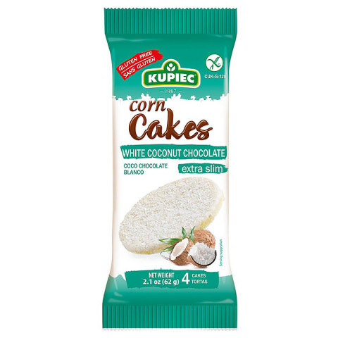 Kupiec Corn Cakes White Coconut Chocolate  - Clearance