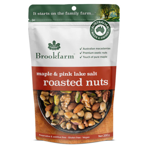 Brookfarm Roasted Nuts Maple and Pink Lake Salt