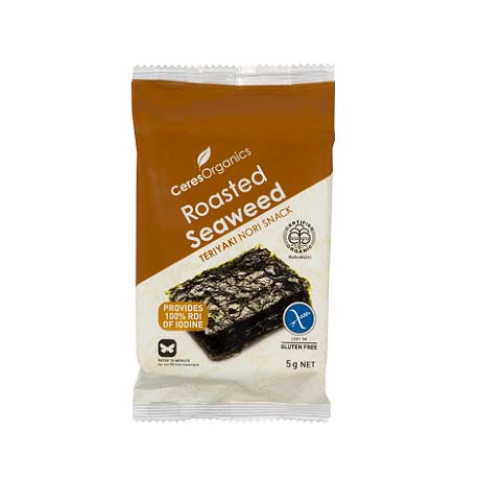 Ceres Organics Roasted Seaweed Snack Teriyaki  - Clearance