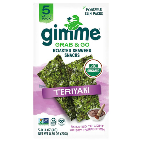 Gimme Roasted Seaweed Snacks Grab and Go Teriyaki