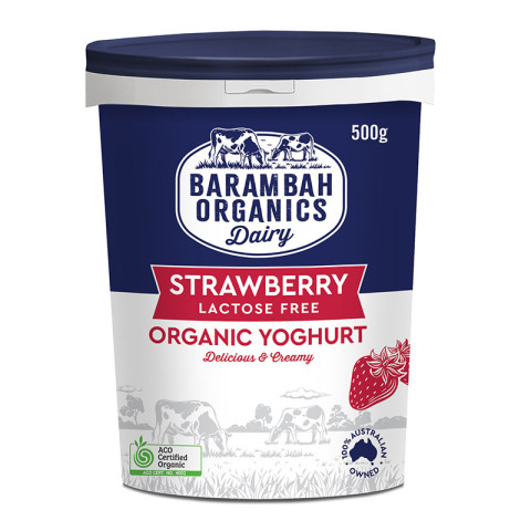 Barambah Organics Strawberry Yoghurt Lactose Free