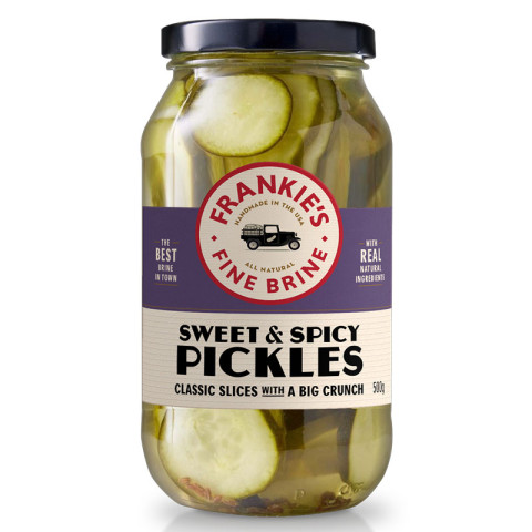 Frankie's Fine Brine Sweet and Spicy Pickles