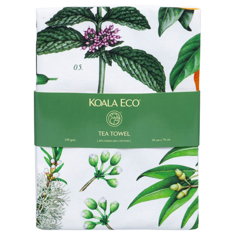 Koala Eco Tea Towel Botanical