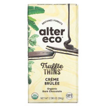 Alter Eco Creme Brulee Dark Truffle Thins Chocolate