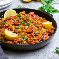 Food St Davide's Chicken and Chorizo Paella