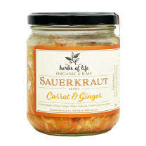 Herbs of Life Green Sauerkraut Carrot and Ginger