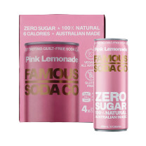 Famous Pink Lemonade Zero Sugar Soda