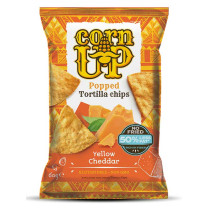 CornUp Popped Tortilla Chips Yellow Cheddar
