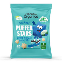 Ceres Organics Puffed Stars Sour Cream and Chives